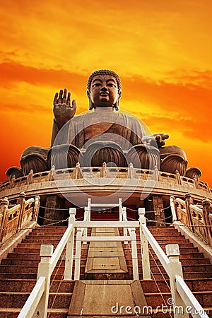 Tian Tan Buddha Stock Photo