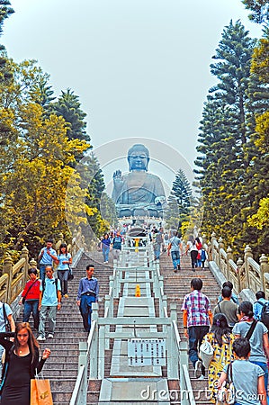 Tian tan buddha Editorial Stock Photo