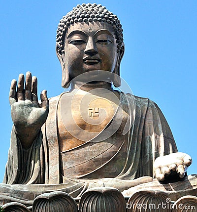 Tian Tan Buddha in Hong Kong Stock Photo