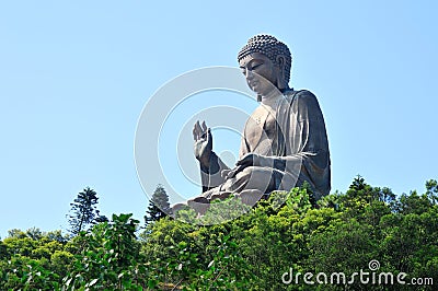 Tian Tan Buddha in Hong Kong Stock Photo