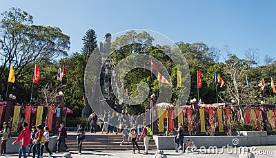 Tian Tan Buddha, Lantau Island, Hong Kong Editorial Stock Photo