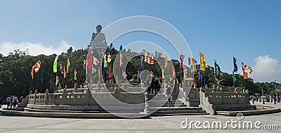 Tian Tan Buddha, Lantau Island, Hong Kong Editorial Stock Photo