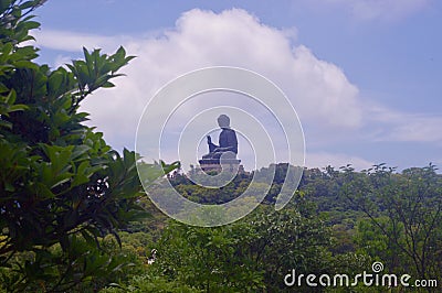 Tian Tan Statue, the big buddha in Lautau Island Stock Photo