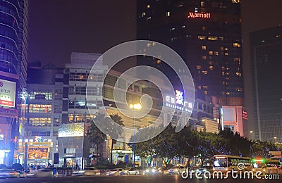 Tianhe Road cityscape Guangzhou China Editorial Stock Photo