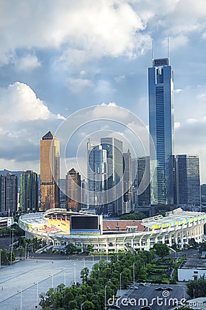 Tianhe sports stadium guangzhou china daytime Editorial Stock Photo