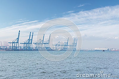 Tianjin container port Stock Photo