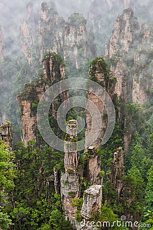 Tianzi Avatar mountains nature park - Wulingyuan China Stock Photo