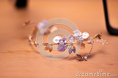 Tiara for a bride on her wedding day Stock Photo