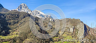 The Tiatordos mountain is a special place for climbers located in Ponga Asturias Stock Photo