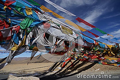 Tibet banner Stock Photo