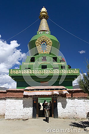 Tibet - Buddhist Stupa - Samye Monastery Editorial Stock Photo