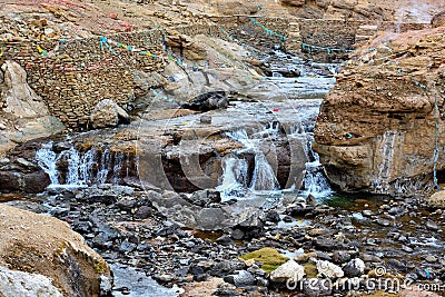 Tibet hot springs Stock Photo