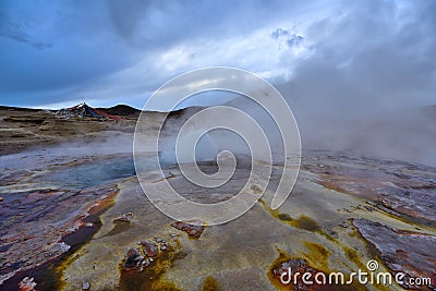 Tibet Hot springs Stock Photo