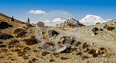 Tibet. Kora around Mount Kailash. Editorial Stock Photo