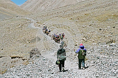 Tibet, Kora around Mt. Kailash Stock Photo