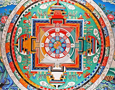 Tibet mandala artwork Stock Photo