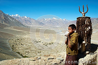 Tibet Monk Editorial Stock Photo