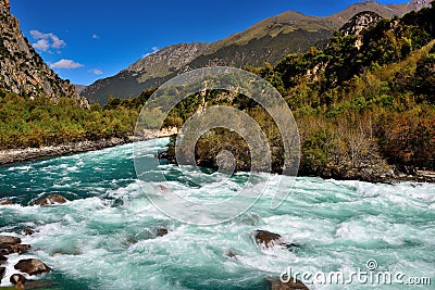 Tibet river Stock Photo