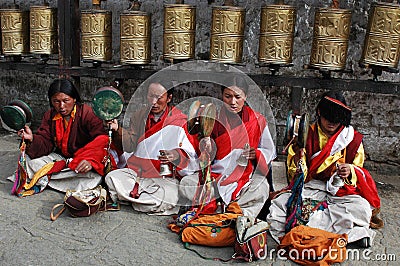 Tibetan beggars Editorial Stock Photo