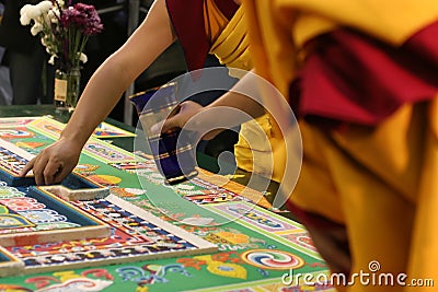 Tibetan Buddhist mandala Stock Photo