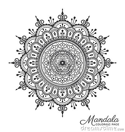 Tibetan mandala decorative ornament design Vector Illustration