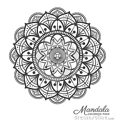 Tibetan mandala decorative ornament design Vector Illustration