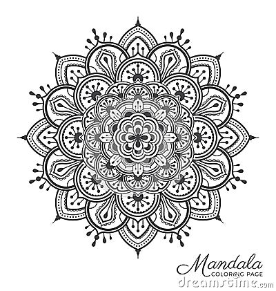 Tibetan mandala decorative ornament design Vector Illustration