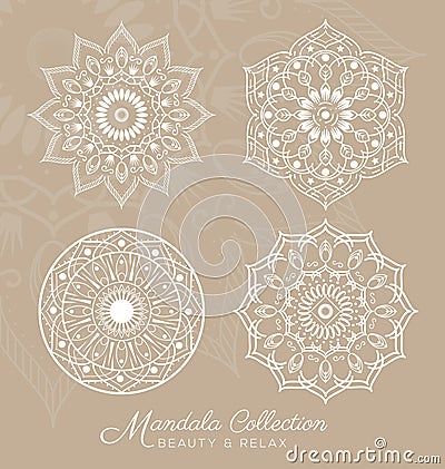 Tibetan mandala decorative ornament design Vector Illustration