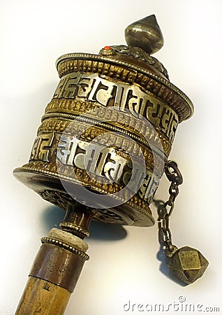 Tibetan Prayer Wheel Stock Photo