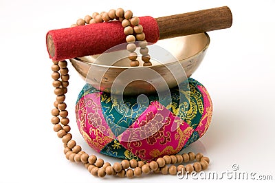 Tibetan Singing Bowl Stock Photo