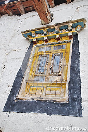 Tibetan style window Stock Photo