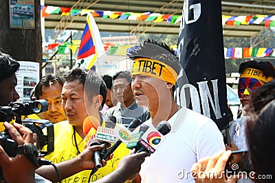 Tibetan Uprising Day Anniversary Celebration at Oo Editorial Stock Photo