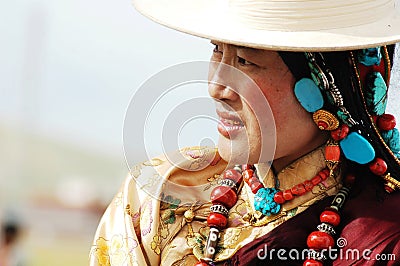 Tibetan woman Editorial Stock Photo