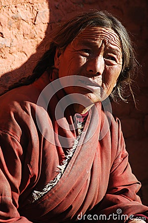 Tibetan woman Editorial Stock Photo