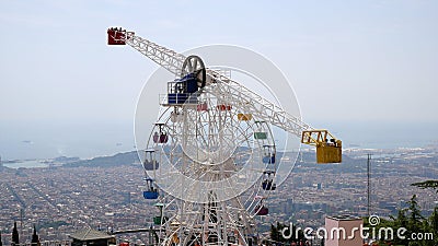 Tibidabo Amusement Park in Barcelona Stock Photo