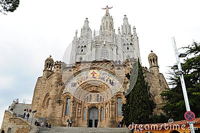 Tibidabo catedral barcelona Stock Photo