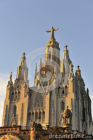 Tibidabo church, Barcelona, Spain Stock Photo
