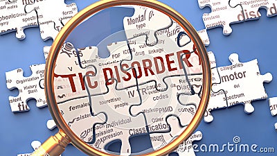 Dreams Tic disorder as a complex and multipart topic with many connecting elements defining vital ideas and concepts about Tic Stock Photo