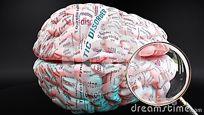 Tic disorder in human brain Stock Photo