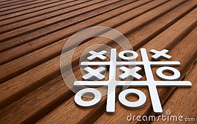 Tic Tac Toe game Stock Photo