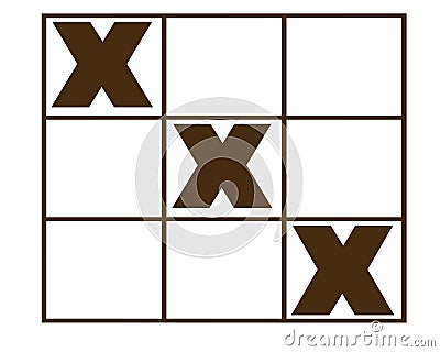 Tic tac toe game Stock Photo