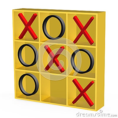 Tic-Tac-Toe Game Stock Photo