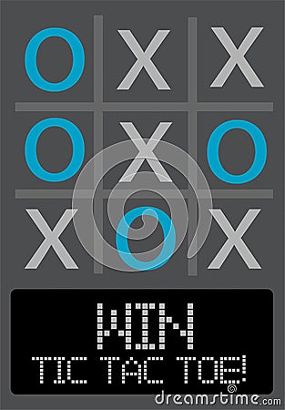 Tic Tac Toe game illustration Vector Illustration