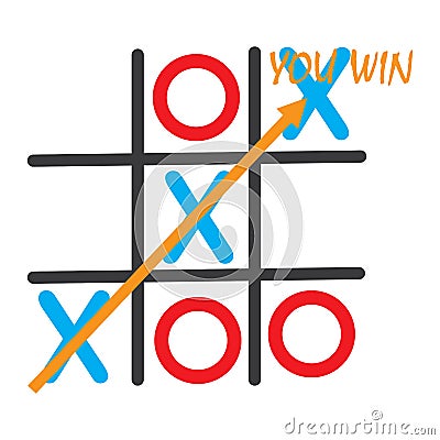 Tic Tac Toe Game Vector illustration icon template design Vector Illustration