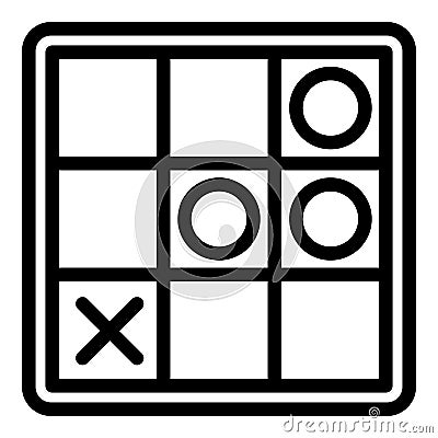 Tic tac toe icon outline vector. Game cross Vector Illustration