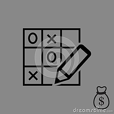 TIC TAC toe icon stock vector illustration flat design Vector Illustration