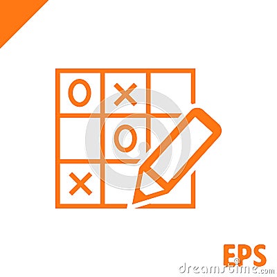 TIC TAC toe icon stock vector illustration flat design Vector Illustration