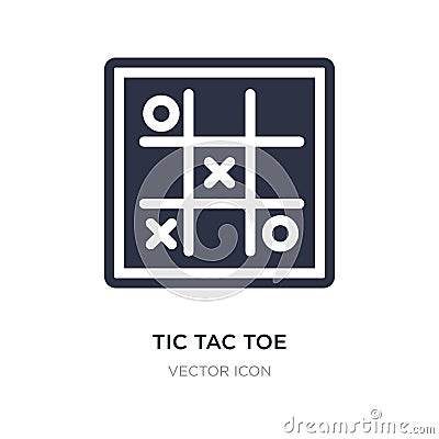 tic tac toe icon on white background. Simple element illustration from Entertainment and arcade concept Vector Illustration