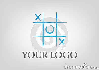 Tic tac toe logo Stock Photo