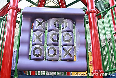 Tic tac toe playground Stock Photo